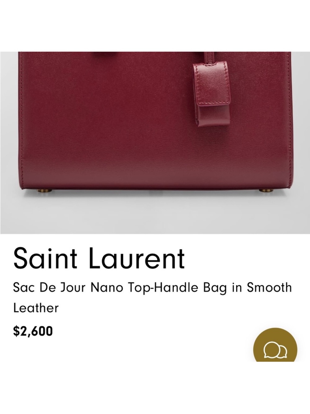 Listing for Mom - Saint Laurent Red Small Sac de Jour Leather Tote - Picture 4 of 5